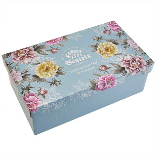 Чайный набор 4 предмета Ф2-045P/2 "Blossom Violet" в подарочной коробке