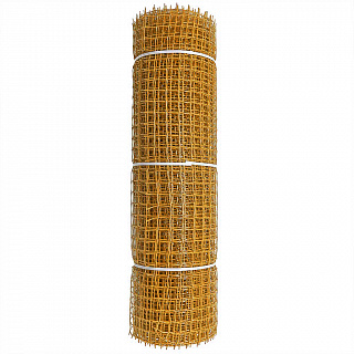 Сетка садовая пластиковая квадратная 33×33 мм, 1×20 м Строительная ПРОФИ желтая
