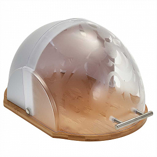 Хлебница 37×26×22 см пластик + бамбук ALPENKOK AK-3514