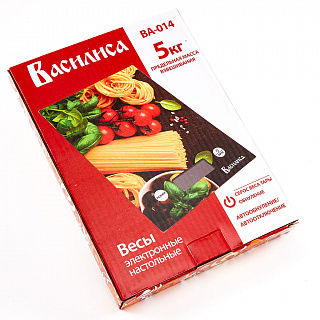 Весы электронные настольные 5 кг ВАСИЛИСА ВА-014 "Итальянская кухня"