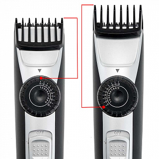 Машинка для стрижки волос 2 Вт DELTA LUX DE-4208A аккумуляторная чёрная с серебристым