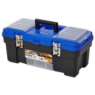 Ящик для инструментов Blocker Expert 20" с металлическими замками BR3931-ЧС черный/синий лего