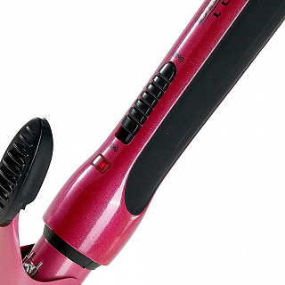 Щипцы для завивки волос 25 Вт, 25 мм DELTA LUX DL-0627 розовые с черным