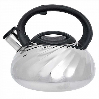 Чайник со свистком 3 л из нержавеющей стали, индукционное дно WEBBER BE-0590 черный