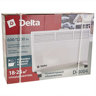 Обогреватель конвекторный электрический 1200 Вт DELTA D-3004 с влагозащитой