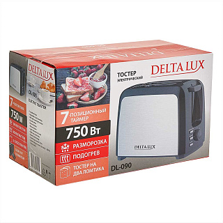 Тостер 750 Вт DELTA LUX DL-090 черный