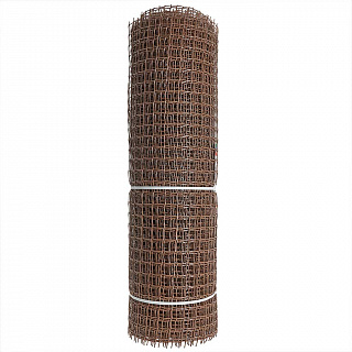 Сетка садовая пластиковая квадратная 33×33 мм, 1×20 м Строительная ПРОФИ коричневая