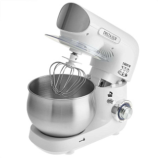 Миксер 1800 Вт с чашей 5 л планетарный многофункциональный DELTA LUX DE-7902P белый