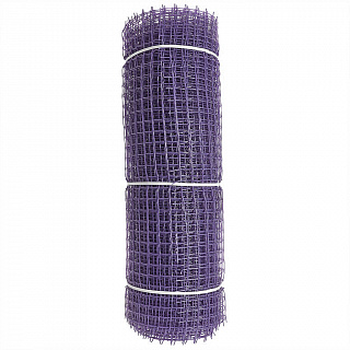 Сетка садовая пластиковая квадратная 33×33 мм, 1×20 м Строительная ПРОФИ фиолетовая