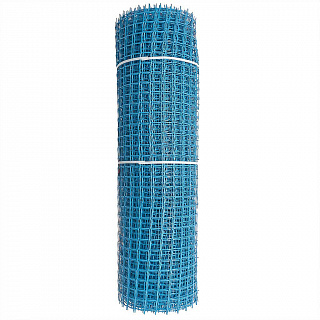 Сетка садовая пластиковая квадратная 33×33 мм, 1×20 м Строительная ПРОФИ голубая