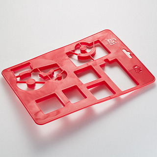 3D-форма для вырубки из теста 27,5х19х1,5см пластиковая Webber BE-4429 "МАШИНА" темно-красная