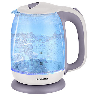Чайник электрический 2200 Вт, 1,7 л АКСИНЬЯ КС-1020 белый с фиолетовым