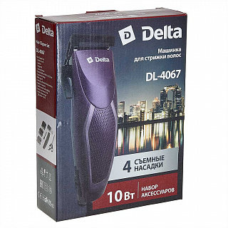 Машинка для стрижки волос 10 Вт DELTA DL-4067 чёрная