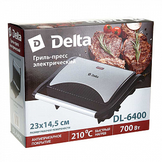 Гриль-пресс электрический 700 Вт DELTA DL-6400