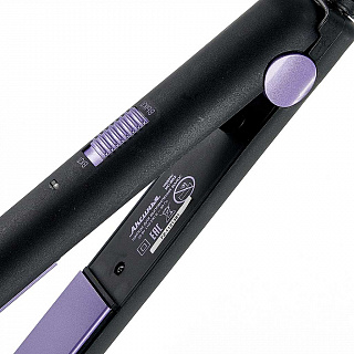 Щипцы для выпрямления волос 25 Вт АКСИНЬЯ КС-802 черные с фиолетовым