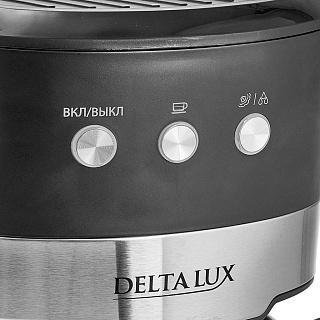 Кофеварка 1100 Вт, 1,2 л, 15 бар DELTA LUX DE-2005 рожковая, черная