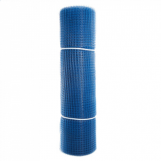 Сетка садовая пластиковая квадратная Зеленый луг "УДАЧНАЯ" 15×15 мм, 1×20 м, синяя