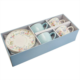 Чайный набор 8 предметов Ф2-042P/4 "Blossom Blue" в подарочной коробке