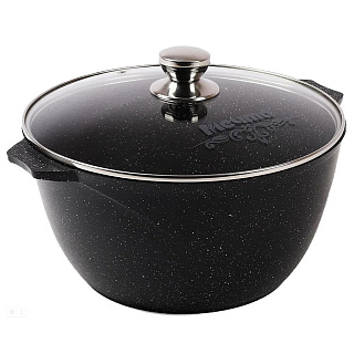Кастрюля 10 л АП Гранит black 410802