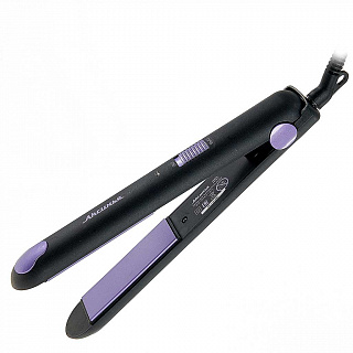 Щипцы для выпрямления волос 25 Вт АКСИНЬЯ КС-802 черные с фиолетовым