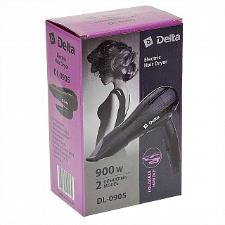 Фен 900 Вт DELTA DL-0905 черный