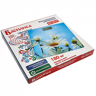 Весы 180 кг 30×30 см электронные напольные ВАСИЛИСА ВА-4014 "Ромашки"