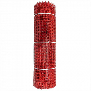 Сетка садовая пластиковая квадратная 33×33 мм, 1×20 м Строительная ПРОФИ красная