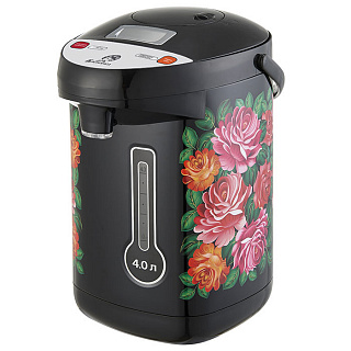 Чайник-термос электрический 900 Вт, 4 л ВАСИЛИСА ВА-5010 "Цветы"