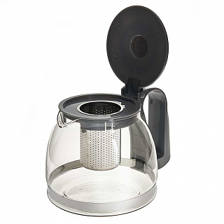 Заварочный чайник 1200 мл с фильтром из нержавеющей стали ВЕ-5511 серый