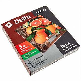 Весы электронные настольные 5 кг DELTA KCE-70 "Сочные апельсины"