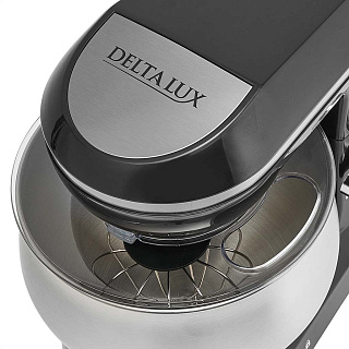 Миксер 1800 Вт с чашей 5 л планетарный многофункциональный DELTA LUX DE-7901P черный