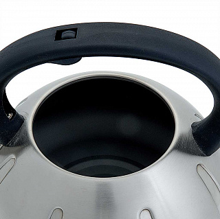 Чайник со свистком 3 л из нержавеющей стали, индукционное дно WEBBER BE-0569/1 сатин, черный
