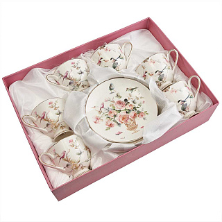 Чайный набор 4 предмета МЛ108P/2 "Птички" в подарочной коробке