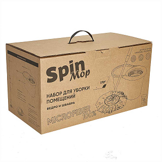Комплект для уборки SPIN MOP (оливковый) 37995