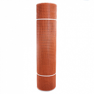 Сетка садовая пластиковая квадратная ПРОФИ 15x15мм, 1x20м, оранжевая