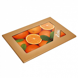 Доска разделочная 20×30 см стеклянная ДВ6-021 "Апельсин"