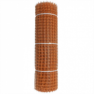 Сетка садовая пластиковая квадратная 33×33 мм, 1×20 м Строительная ПРОФИ оранжевая