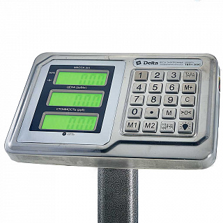 Весы электронные торговые платформенные напольные Delta до 300 кг ТВП1-300С