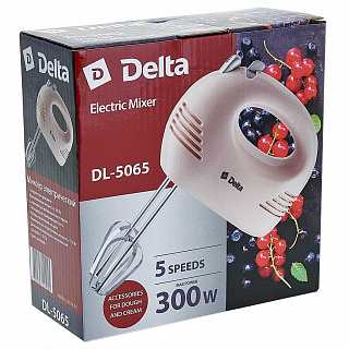 Миксер электрический 300 Вт DELTA DL-5065 розовый