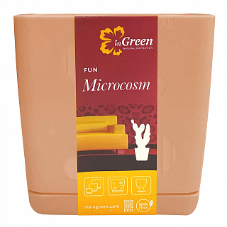 Горшок для цветов InGreen MICROCOSM 0,8 л IG623510040 персиковая карамель