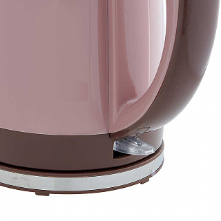 Чайник электрический 1800 Вт, 1,8 л DELTA DL-1370, двухслойный корпус, бежевый с коричневым