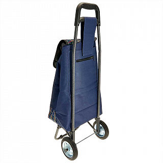 Тележка багажная ручная 50 кг DT-120 с металлическими колесами, синяя