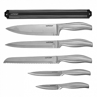 Набор ножей с магнитным держателем 6 предметов WEBBER ВЕ-2260