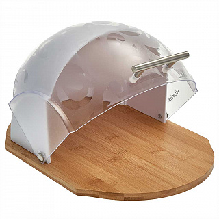 Хлебница 37×26×22 см пластик + бамбук ALPENKOK AK-3514