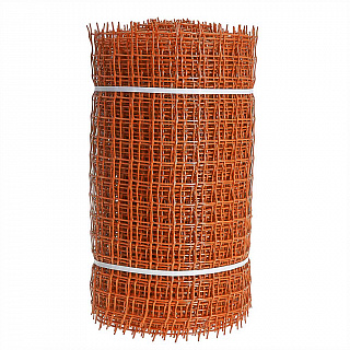 Сетка садовая пластиковая квадратная 33×33 мм, 0,5×20 м ПРОФИ оранжевая