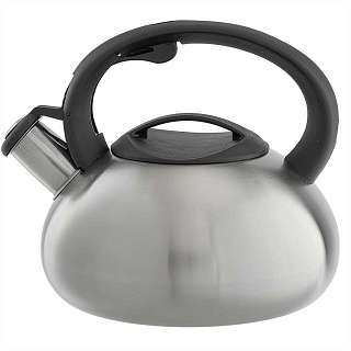 Чайник со свистком 2,5 л из нержавеющей стали, индукционное дно, сатин WEBBER BE-0599 черный