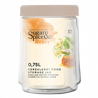 Банка для сыпучих продуктов Sugar&Spice Honey 0,75 л SE224810005 латте