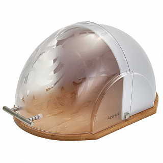 Хлебница 37×26×22 см пластик + бамбук ALPENKOK AK-3514