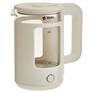Чайник электрический 1500 Вт, 1,5 л DELTA DL-1112 белый