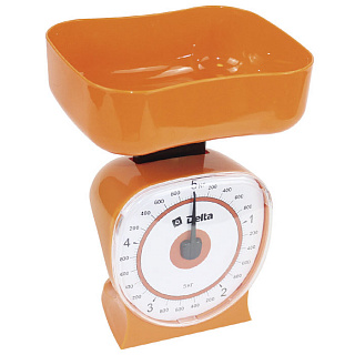 Весы бытовые настольные  5 кг DELTA КСА-106 с чашей оранжевые
